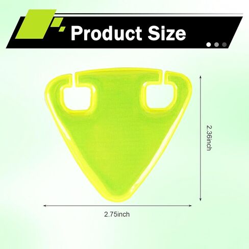 2 PCS Bike Safety Cycling Reflective, High Visibility Night Safety Riding Triangle Sign, Portable Bike Rear Rack Warning Accessory, Universal for Mountain Road Bikes (Green) in Saudi Arabia