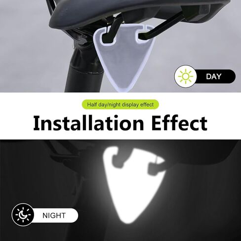 2 PCS Bike Safety Cycling Reflective, High Visibility Night Safety Riding Triangle Sign, Portable Bike Rear Rack Warning Accessory, Universal for Mountain Road Bikes (Green) in Saudi Arabia