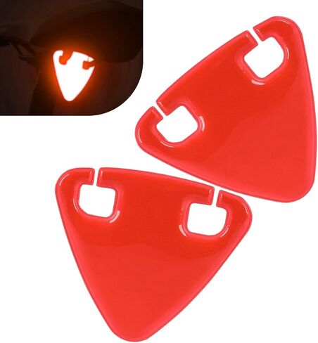 2 PCS Bike Safety Cycling Reflective, High Visibility Night Safety Riding Triangle Sign, Portable Bike Rear Rack Warning Accessory, Universal for Mountain Road Bikes (Green) in Saudi Arabia