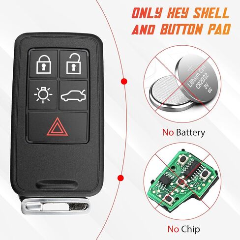 KR55WK49264 حافظة مفتاح فوب متوافقة مع S60 2011-2018 S80 2007-2016 V60 2014-2018 V70 2008-2010 XC60 2010-2017 XC70 2008-2016 in Kuwait
