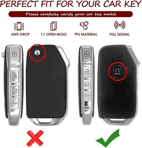 2PCS Compatible with Kia Key Fob Cover Fits 2018-2025 Sportage,K5,Telluride,Cadenza,Seltos,Stinger,Forte,NIRO,EV6,Soul Case Accessories TPU Protector 5 Buttons Grey/White in Saudi Arabia