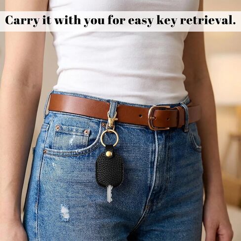 2 PCS Leather Car Key Cover, Black Leather Key Sleeve for Broken Sleeve Broken Cars Keys Loop Replacement Keyring Protector Covers Caps with Iron Keyring for Women Men in Saudi Arabia