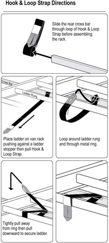 H1 2 Bar for Nissan NV200 Steel Ladder roof Rack 2013-On, Black in Saudi Arabia