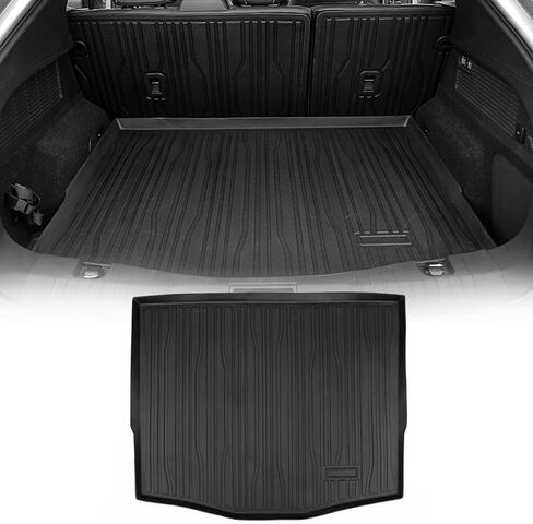 Cargo Liners Rear Trunk Mat for Ford Mustang Mach-E Accessories 2021 2022 2023 2024 2025 2026 with Hook&Loop All Weather Anti-Slip Split Dog Liner 3PCS in Kuwait