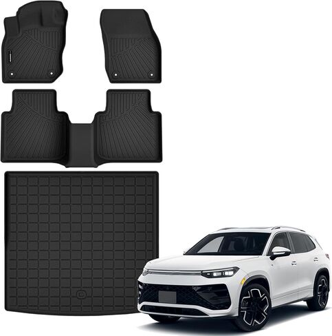 Auxko All Weather Floor Mats Cargo Mat for Volkswagen Tiguan 2025 2026 TPE Liners All Season Accessories Guard Odorless Anti-Slip Floor Liners Trunk Tray for Volkswagen Tiguan 2025 2026 in Saudi Arabia
