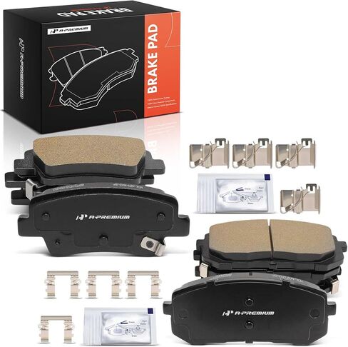 A-Premium Front and Rear Ceramic Brake Pads Set Compatible with Hyundai Models - Elantra 2021 2022 2023 2024, 8-Pack in Kuwait