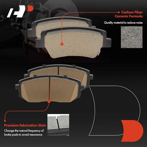 A-Premium Front and Rear Ceramic Brake Pads Set Compatible with Hyundai Models - Elantra 2021 2022 2023 2024, 8-Pack in Kuwait