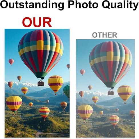 Compatible with Liene Amber M100/M200/M110/M210 4x6" Photo Printer 80 Sheets Photo Paper & 2 Ink Cartridges Refill,Only for DHP512/DHP513/DHP514/DHP515 Printer,Dye Sublimation, Water & Oxidation-Proof in Saudi Arabia