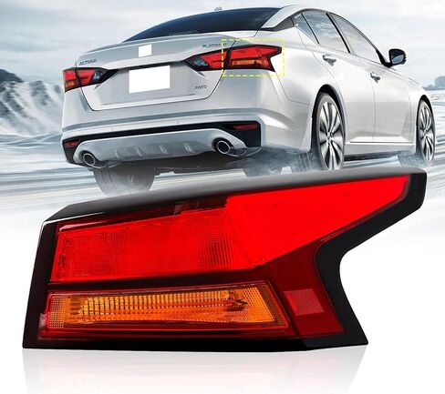 Right Outer Tail Light Assembly Compatible with 2019-2022 Nissan Altima,OE Style Halogen Taillight Brake Lamp Reverse Light Replacement Passenger Side 265506CA1B NI2805118 3151995RAC in Kuwait