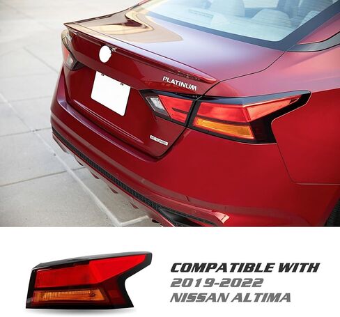 Right Outer Tail Light Assembly Compatible with 2019-2022 Nissan Altima,OE Style Halogen Taillight Brake Lamp Reverse Light Replacement Passenger Side 265506CA1B NI2805118 3151995RAC in Kuwait