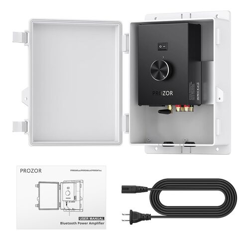 PROZOR Bluetooth 5.1 Power Amplifier for Outdoor Speakers, 4 Channel Bluetooth Amplifier for Speakers, 4*200W TPA3221 Speaker Amp with Waterproof Mounting Box for 4–8 Ohm Passive Speakers, Home Party in Saudi Arabia