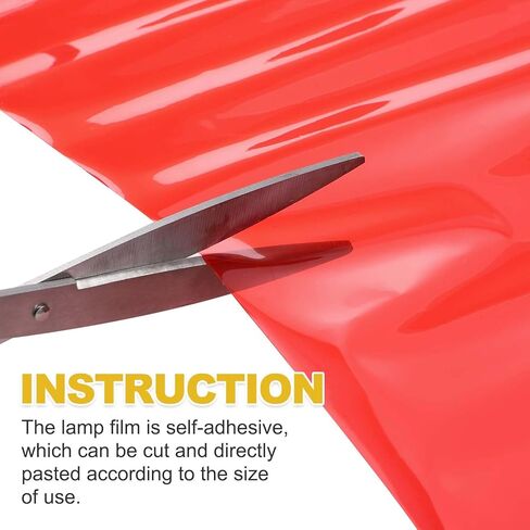 PATIKIL 12"x48" Car Light Tint Film, Vehicle Headlight Brake Fog Light Self Adhesive Tint Film Sticker Sheet Roll for Car Truck RV SUV, Pink in Kuwait