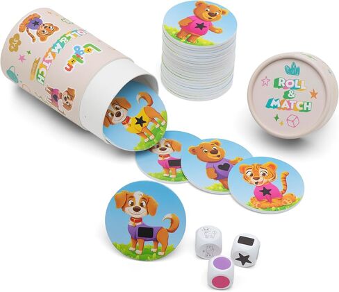 Roll & Match Legacy - Matching Games for Toddlers 3-5 - Fun Animal Educational Preschool Learning Activities, Early Learning, Family Game Nights, Travel - Boost STEM Skills & Concentration in Saudi Arabia