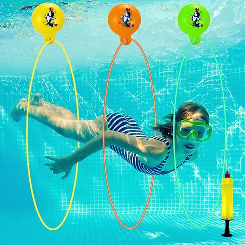 Pool Rings for Diving,3Pcs Swim Through Rings for Pool, Diving Toys for Pool, No Assembly Required,for Underwater Training, Water Swimming Party… in Saudi Arabia