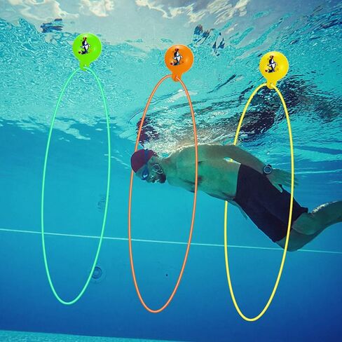 Pool Rings for Diving,3Pcs Swim Through Rings for Pool, Diving Toys for Pool, No Assembly Required,for Underwater Training, Water Swimming Party… in Saudi Arabia