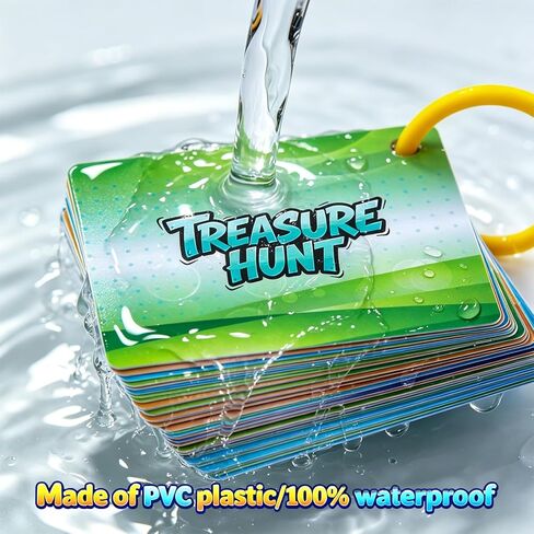 Diving Toys for Kids, 109 Underwater Treasure Hunt Pool Toys with Storage Bag, 60 Sinking Gems, 8 Sea Animals, 1 Pirate Treasure Chest, 38 Waterproof Cards, Fun Search & Find Water Game Pool Dive Toy in Saudi Arabia