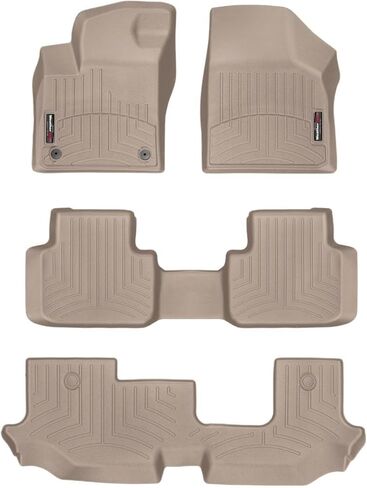 WeatherTech Custom Fit FloorLiners for VW Atlas, Atlas, Full Set (4415501-441084-4-3), Black in Kuwait