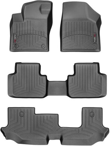 WeatherTech Custom Fit FloorLiners for VW Atlas, Atlas, Full Set (4415501-441084-4-3), Black in Kuwait