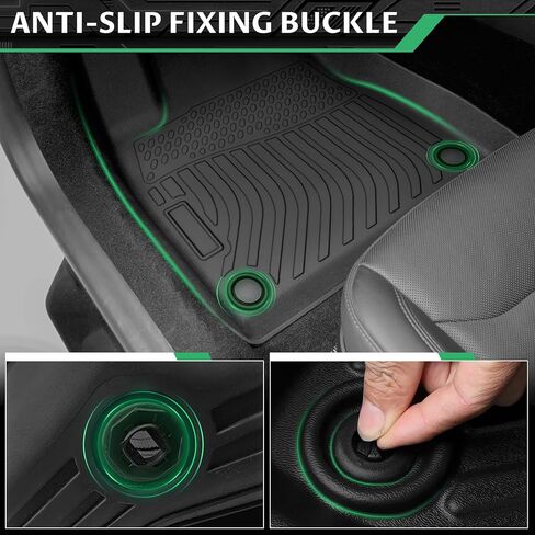 Floor Mats for Nissan Kicks 2018-2024, for Nissan Kicks Play 2025 2026, Front & Rear Row & Cargo Floor Mats, TPE Waterproof All Weather Non-Slip in Kuwait