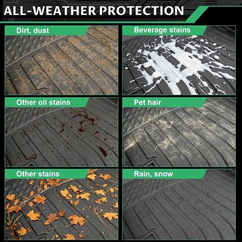 Floor Mats for Nissan Kicks 2018-2024, for Nissan Kicks Play 2025 2026, Front & Rear Row & Cargo Floor Mats, TPE Waterproof All Weather Non-Slip in Kuwait