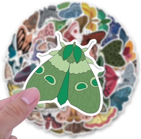 110 PCS Moth Stickers, Aesthetic Vinyl Insect Stickers for Water Bottle Laptop Luggage Helmet Skateboard Snowboard Guitar Scrapbook Phone Gifts for Teens Girls in Saudi Arabia