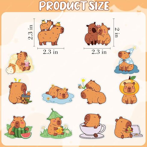 Capybara Birthday Decorations Cake Toppers - 36 Pcs Animals Theme Cupcake Decoration Gifts With 12 Unique Designs Cake for Capybara Lovers Party Supplies Birthday Baby Shower & Kids Celebration in Saudi Arabia
