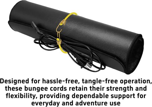 15Pcs Mini Bungee Cords with Hooks, 10 Inch Heavy Duty Elastic Rope Straps for Outdoor, Luggage, Camping, Tents, Bikes, Car, RV, Flexible Small Bungee Cord Set, Yellow in Saudi Arabia