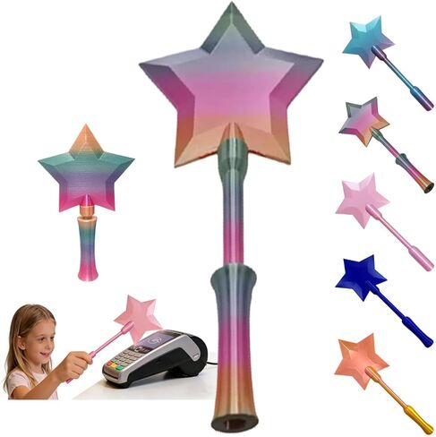حامل بطاقة ائتمان Fairy Wand، عصا مطبوعة ثلاثية الأبعاد للدفع، حامل دفع بدون تلامس عصا سحرية على شكل نجمة، عصا نجمة لسهولة الدفع، سيناريوهات مناسبة للدفع ببطاقة الائتمان (قوس قزح، تلسكوبي) in Kuwait