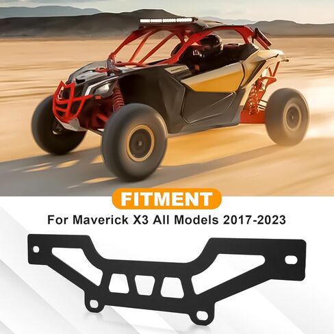 PSLER Shock Tower Front Light Bar Bracket Mount Kit لـ 2017-2024 Maverick X3 & X3 Max X RS Turbo R، 10-14 بوصة LED حامل شريط الضوء الأمامي ملحقات مجموعة التثبيت، أسود in Kuwait