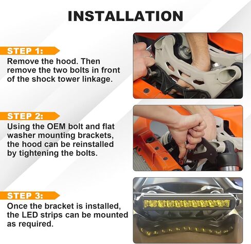 PSLER Shock Tower Front Light Bar Bracket Mount Kit لـ 2017-2024 Maverick X3 & X3 Max X RS Turbo R، 10-14 بوصة LED حامل شريط الضوء الأمامي ملحقات مجموعة التثبيت، أسود in Kuwait