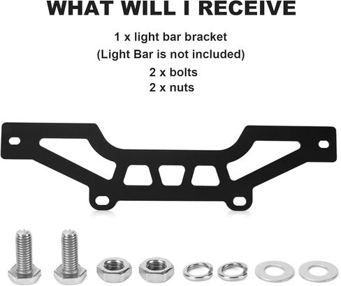 PSLER Shock Tower Front Light Bar Bracket Mount Kit لـ 2017-2024 Maverick X3 & X3 Max X RS Turbo R، 10-14 بوصة LED حامل شريط الضوء الأمامي ملحقات مجموعة التثبيت، أسود in Kuwait