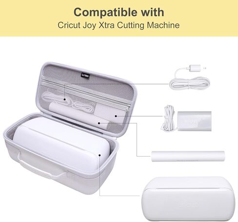 حقيبة حمل LTGEM متوافقة مع آلة القطع Cricut Joy Xtra، حقيبة تخزين محمولة متوافقة مع ملحقات Cricut Joy Xtra، أبيض، L 13.7 بوصة عرض 7.2 بوصة ارتفاع 6 بوصة in Kuwait