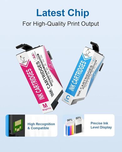 مجموعة خراطيش الحبر المعاد تصنيعها بديلة لخراطيش حبر Epson لطابعة Epson WF-2760 WF-2630 WF-2650 WF-2750 WF-2660 XP-320 XP-420 XP-424(3BK/1C/1M/1Y) in Kuwait