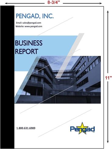 Letter Size Clear Front 2-Piece Report Cover with 3 Built-in Fasteners, 250 Sheet Capacity, Style A6XL Premium Black (25) in Saudi Arabia