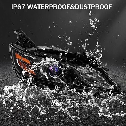 Right Headlight Fit for 2014-2020 Chevy Impala LS/LT,Projector Halogen Headlamp OE Style Replacement Right Passenger Side Black Housing GM2503417(NOT for HID/Xenon Headlights Model) in Kuwait
