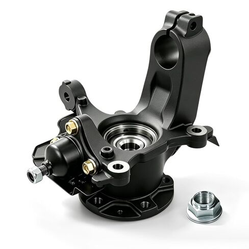 Front Left Steering Knuckle & Wheel Hub Bearing Assembly Compatible with Ram ProMaster 1500 2500 3500 2014-2020, Driver Side Suspension Knuckle Assembly, Replaces 68157801AA LK137 in Kuwait