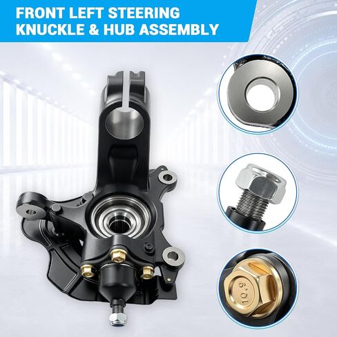 Front Left Steering Knuckle & Wheel Hub Bearing Assembly Compatible with Ram ProMaster 1500 2500 3500 2014-2020, Driver Side Suspension Knuckle Assembly, Replaces 68157801AA LK137 in Kuwait
