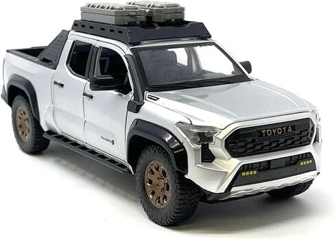 Toyota Tacoma Trailhunter Diecast Model, 1:24 Scale, Black, 2025 (Silver) in Saudi Arabia