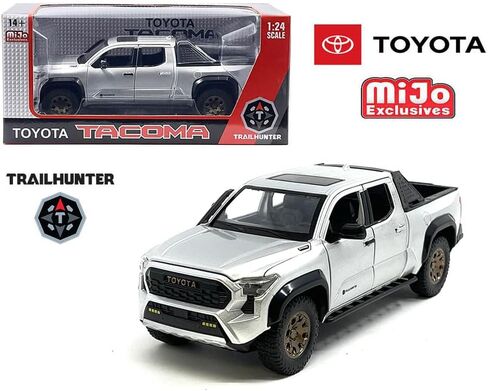 Toyota Tacoma Trailhunter Diecast Model, 1:24 Scale, Black, 2025 (Silver) in Saudi Arabia