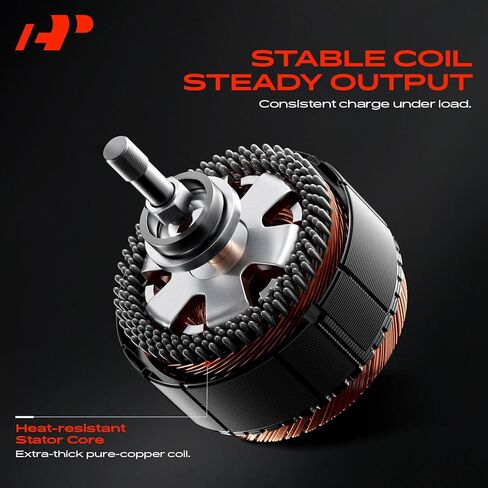 A-Premium Alternator Compatible with F-250 Super Duty F-350 Super Duty F-450 Super Duty F-550 Super Duty, 2011-2022, 6.7L 6.8L, 12V 150A/157A 8-Groove Pulley Clockwise in Kuwait