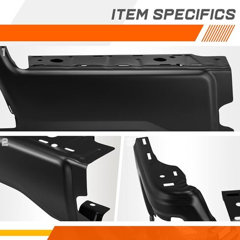 PM PERFORMOTOR Rear Bumper End Cap Replacement Compatible with 2023-2025 Ford F250 F350 F450 Super Duty, Steel, w/o Parking Sensor Holes, Driver Left Side, Paint to Match Black in Kuwait