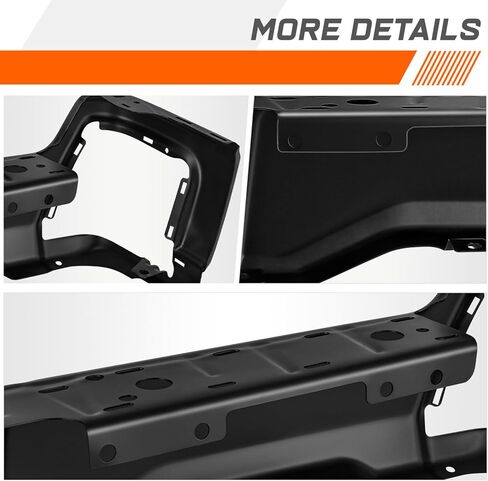 PM PERFORMOTOR Rear Bumper End Cap Replacement Compatible with 2023-2025 Ford F250 F350 F450 Super Duty, Steel, w/o Parking Sensor Holes, Driver Left Side, Paint to Match Black in Kuwait