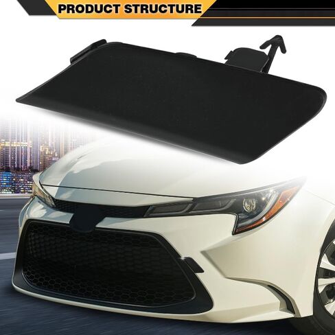 CNNELL Front Bumper Tow Eye Hook Cover Cap Compatible with Toyota Corolla LE XLE 2020 2021 5212812920 in Kuwait