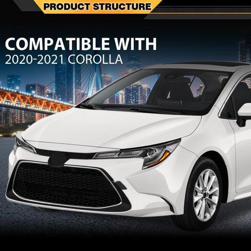 CNNELL Front Bumper Tow Eye Hook Cover Cap Compatible with Toyota Corolla LE XLE 2020 2021 5212812920 in Kuwait