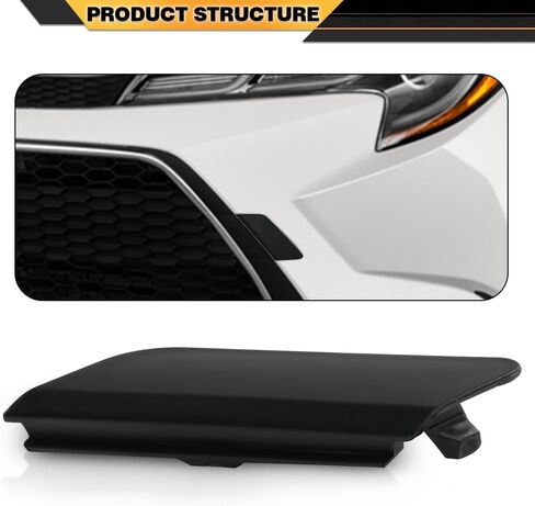 CNNELL Front Bumper Tow Eye Hook Cover Cap Compatible with Toyota Corolla LE XLE 2020 2021 5212812920 in Kuwait