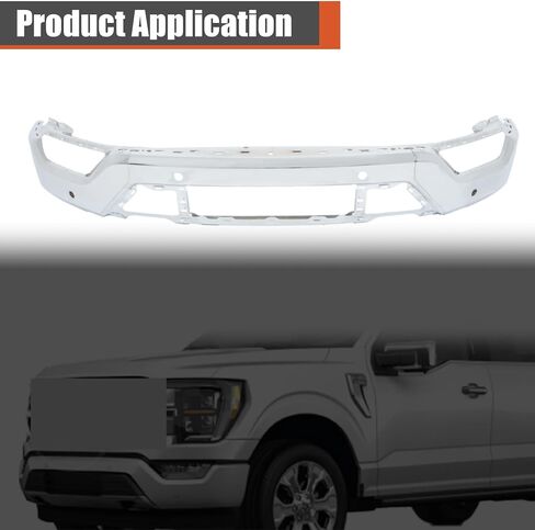 3 قطعة المصد الأمامي كروم مع 4 فتحات استشعار لاستبدال F150 2021-2023 FO1002464 in Kuwait