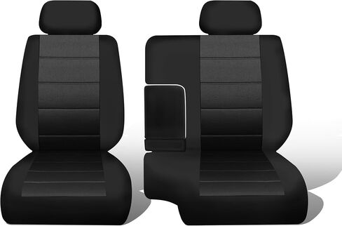 Jokuye Seat Covers for Toyota Tacoma 1995-2000 Front 60/40 Split Bench with Headrest & Console Covers, Heavy Duty Composite Sponge Fabric - Gray in Saudi Arabia