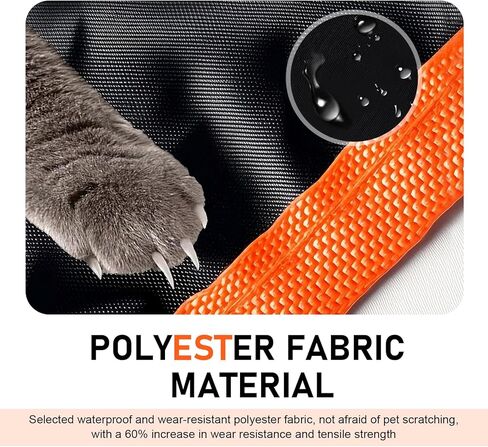 Car Seat Cover, Waterproof Oxford Fabric Pets Seat Protector, Anti-tear Easy Clean Pets Mat with Locked Straps, Universal for Most Cars Trucks SUVs (Black) in Saudi Arabia