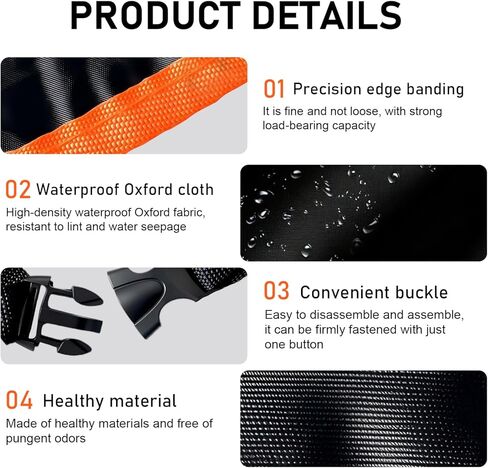 Car Seat Cover, Waterproof Oxford Fabric Pets Seat Protector, Anti-tear Easy Clean Pets Mat with Locked Straps, Universal for Most Cars Trucks SUVs (Black) in Saudi Arabia