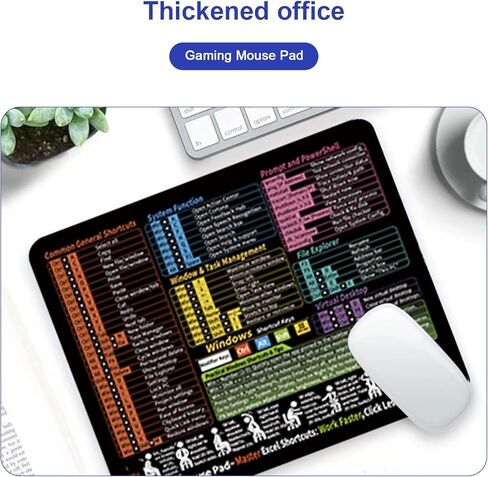 لوحة ماوس سريعة من Excel وورقة مذكرة: لوحة ماوس محمولة مضادة للانزلاق مقاس 8 بوصات × 7 مع مفاتيح اختصار Excel/Word/PPT/Windows: ملحقات سطح المكتب للمكتب والمنزل، وتعزيز الإنتاجية in Kuwait